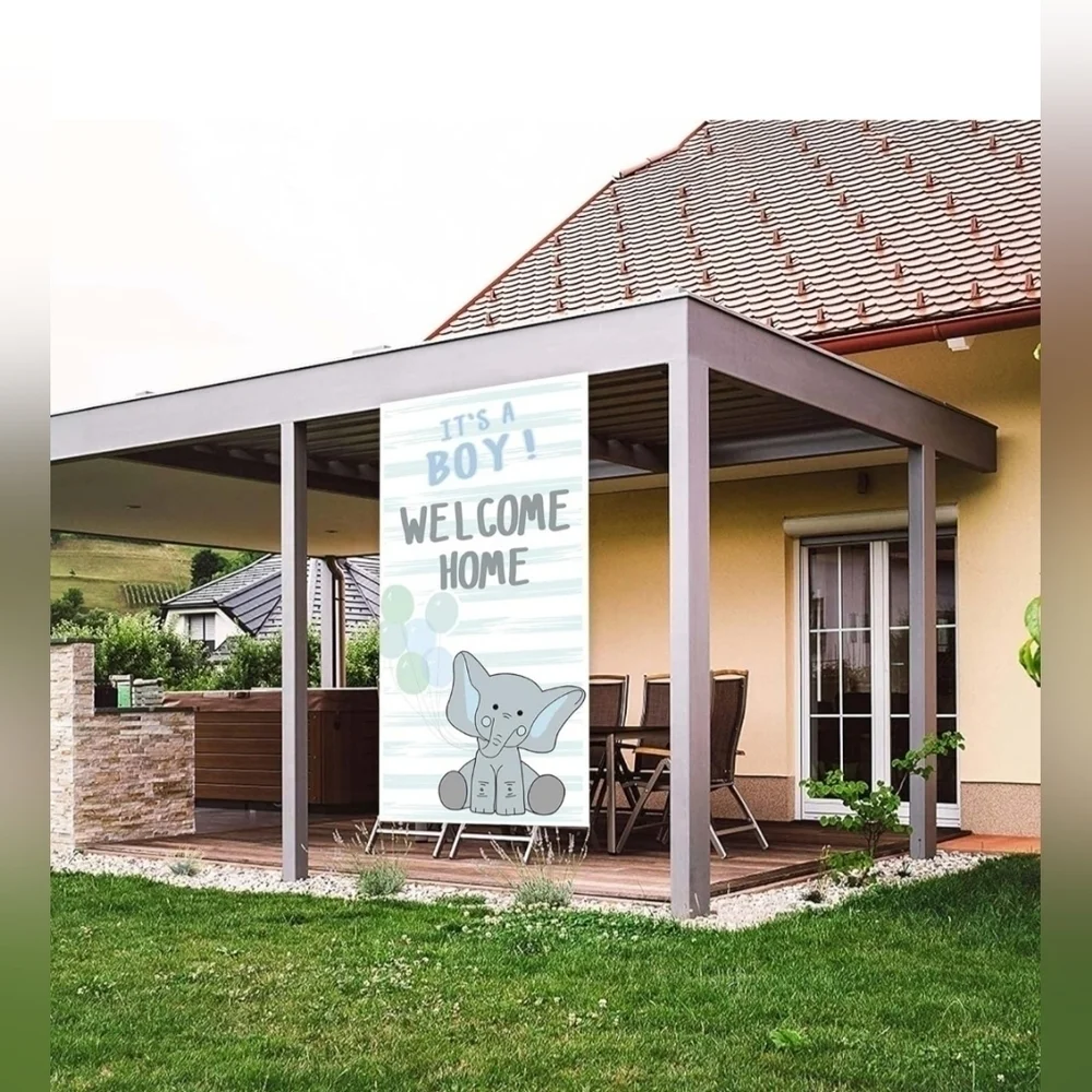 Welcome baby boy banner